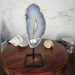 Druzy Agate Freeform With Stand Crystal Brazil #2